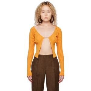 Jacquemus Le Raphia 'La Maille Pralù Longue' Cardigan Orange - 36/S